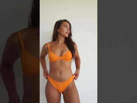 Bikini set Cheeky bottom and sassy top in Golden Sunset